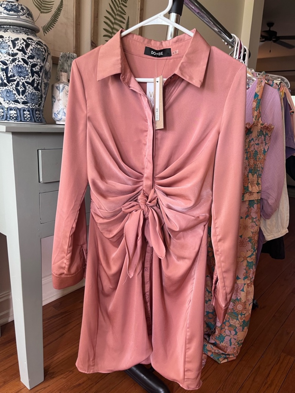 DO+BE Satin twist front dress
